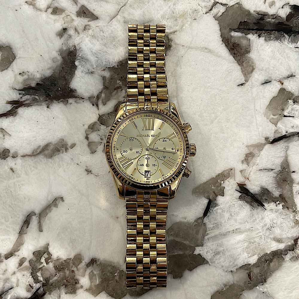 MICHAEL KORS Lexington Gold-Tone Watch